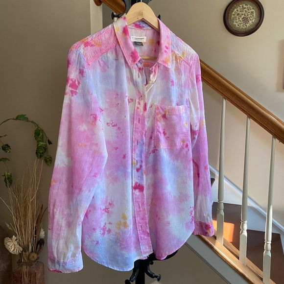 Pilcro by Anthropologie The Cate Long Sleeve Button Up Shirt Size Medium - Picture 5 of 17